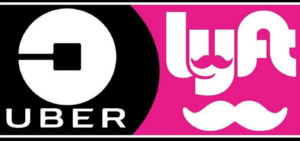 Uber and Lyft logos